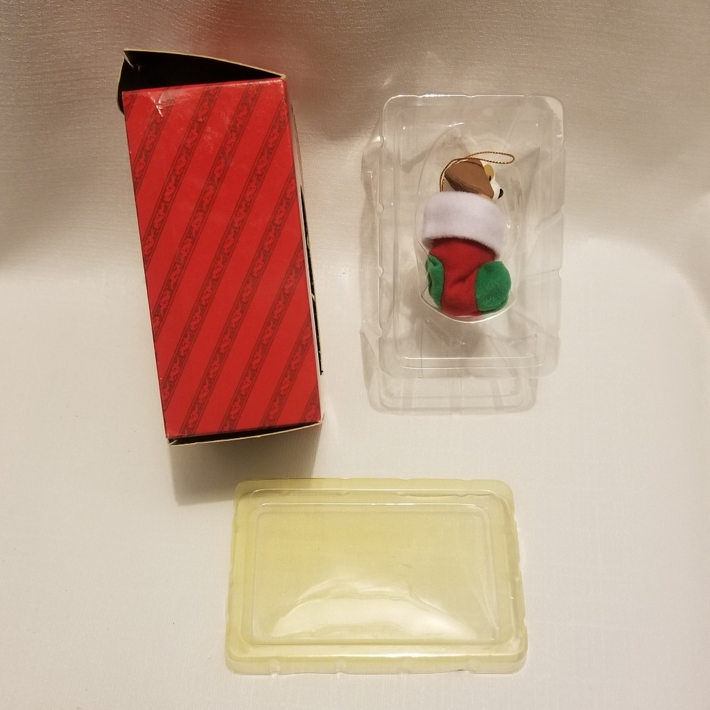 1993 EUC puppy stocking ornament w GUC original box - Picture 4 of 7